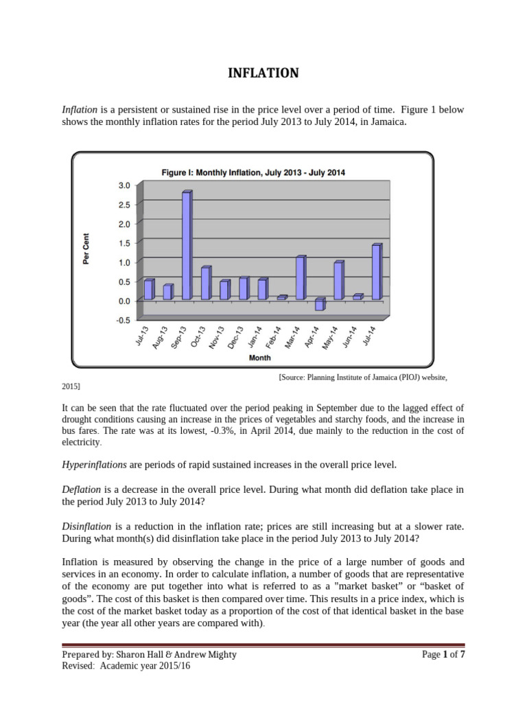 Notes-Inflation - Revised 2015 | PDF | Inflation | Consumer Price Index