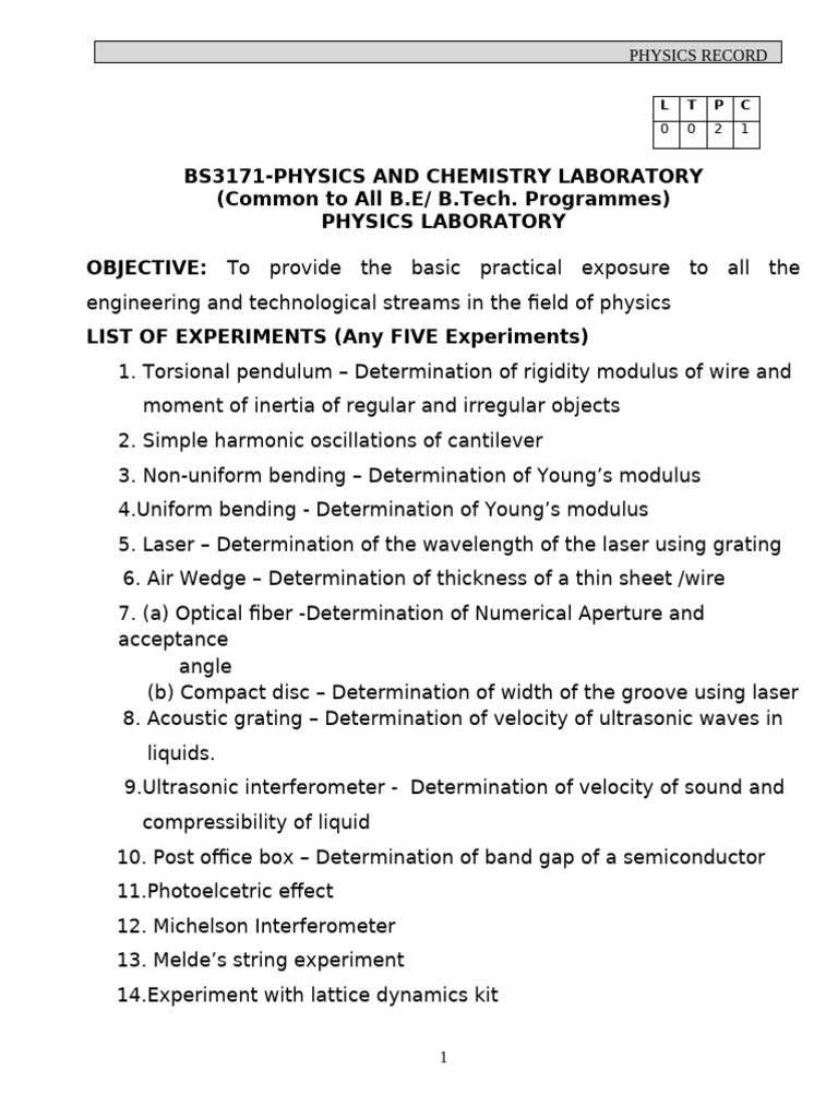 Physics Laboratory Experiment Guide | PDF | Diffraction | Waves