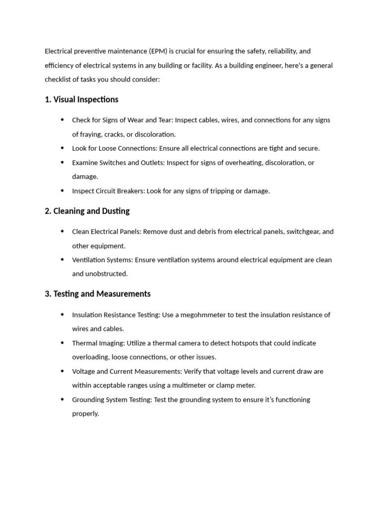 Electrical preventive maintenance | PDF | Transformer | Manufactured Goods