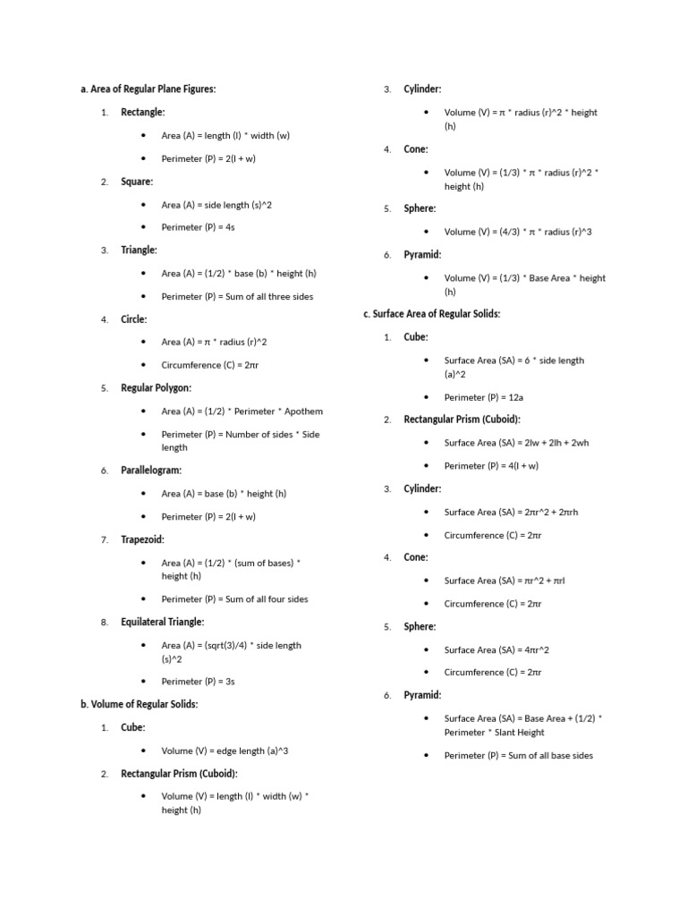 Area | PDF | Area | Elementary Geometry