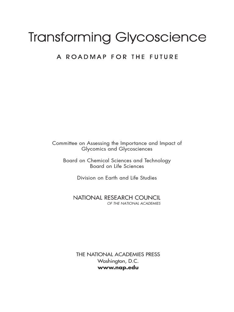 Transforming Glycoscience | PDF | Carbohydrates | Proteins