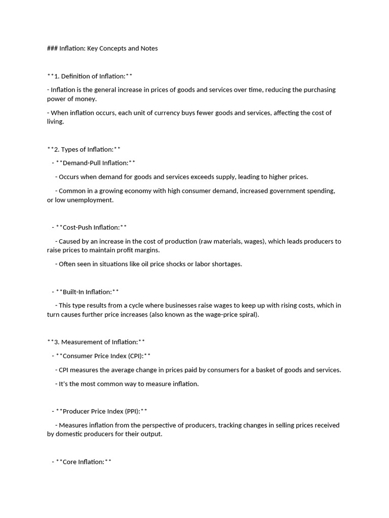 Inflation Pdf Inflation Prices