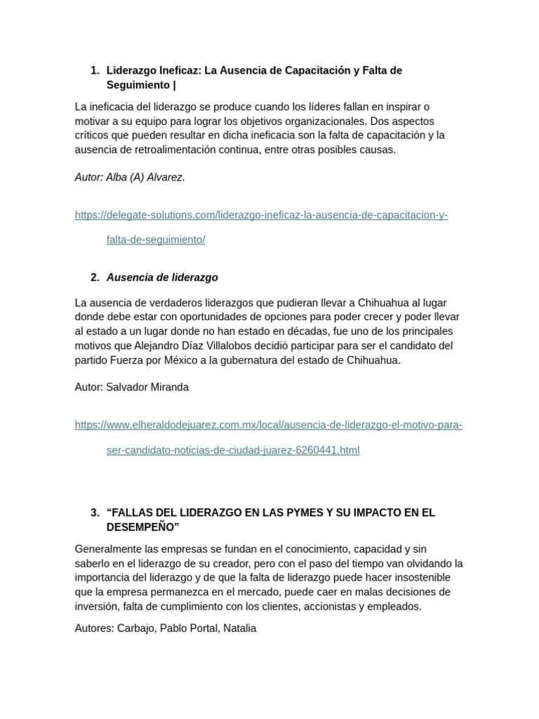 Efectos del Mal Liderazgo en PYMES | PDF | Pequeñas y medianas empresas ...