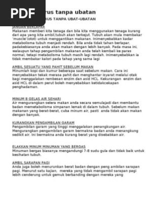 25 Cara Kurus Tanpa Pdf