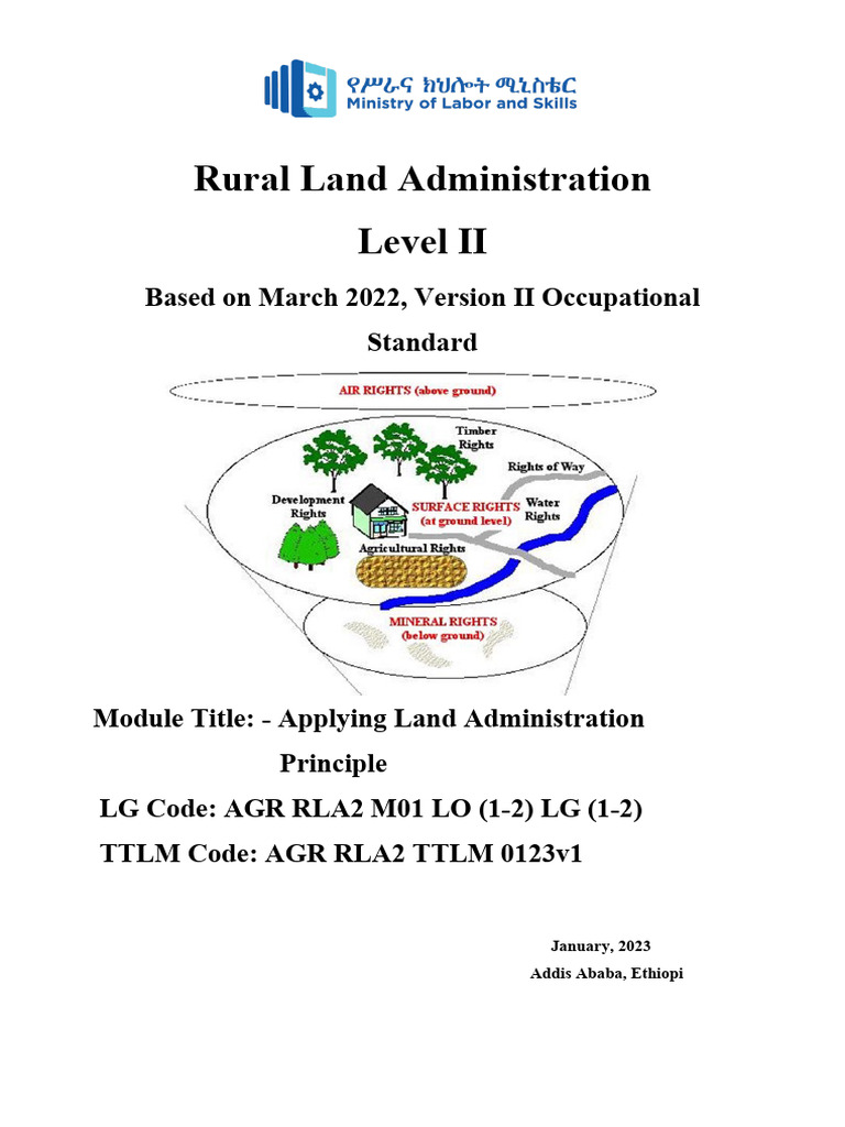 Rural Land Administration Principles Guide | PDF | Occupational Safety ...