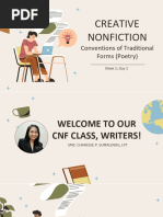 Creative Composition 1 Curriculum | PDF | Poetry | Creative Nonfiction