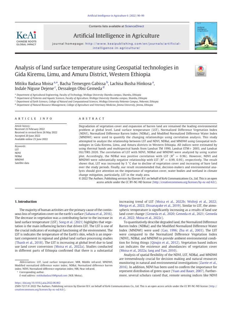 Analysis of Land Surface Temperature Using Geospatial - 2022 ...