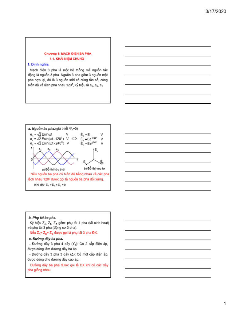Chuong 1.Mach Dien 3 Pha | PDF