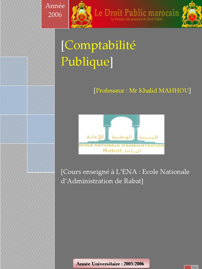 Comptabilité publique au Maroc : Guide complet | PDF | Droit statutaire ...
