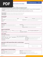 Motor Claim Form RELIANCE PDF