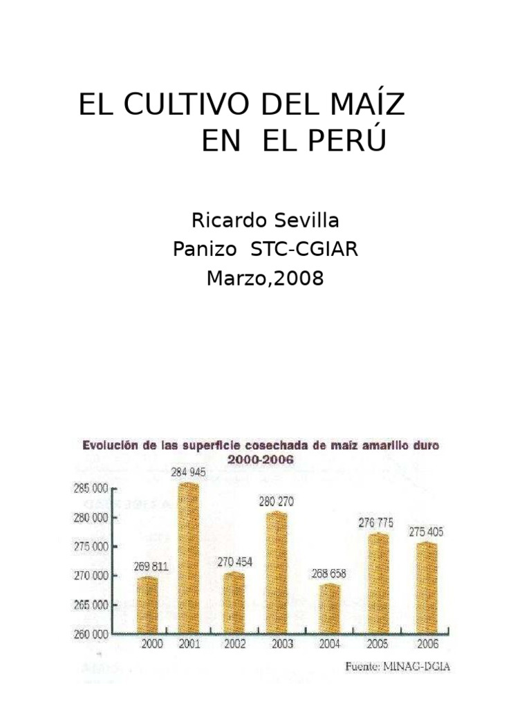 1 Cultivo Del Maiz Pdf Maíz Plantas