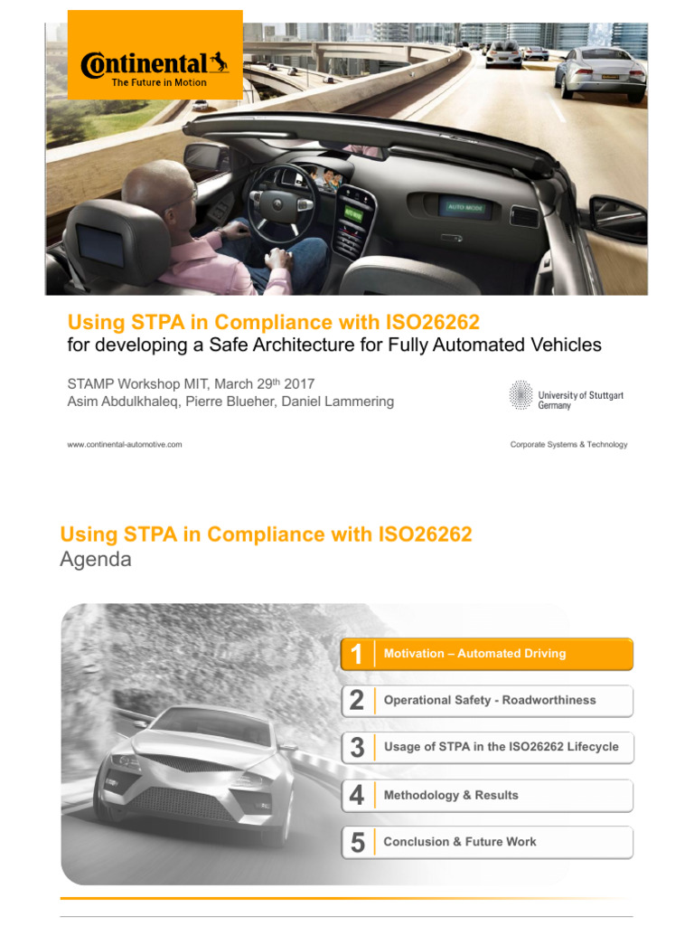 STPA for ISO26262 in Automated Vehicles | PDF | Life Cycle Assessment ...