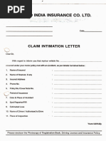 Reliance Motor Claim Form Sample | PDF