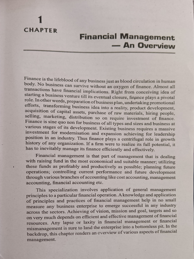 Financial Management - An Overview | PDF