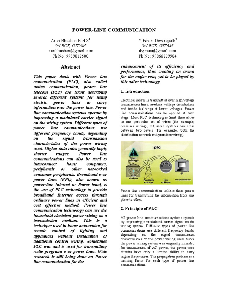 Power Line Communication Overview | PDF | Electric Power Transmission ...