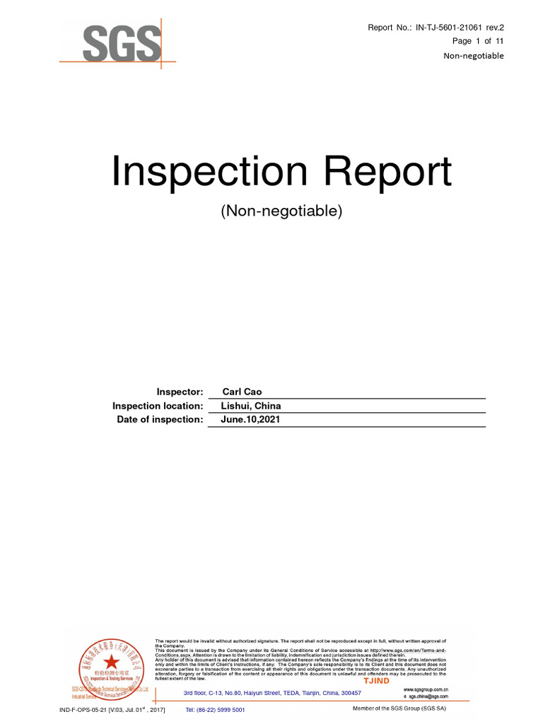 SGS Inspection Report for Stainless Pipes | PDF | Pipe (Fluid ...