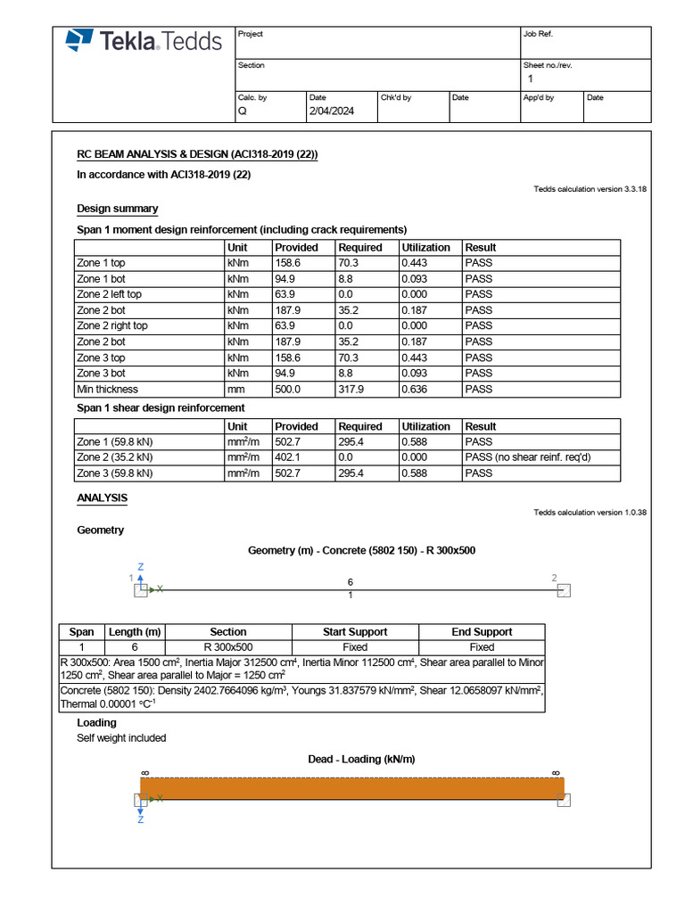 RC Beam Analysis and Design (ACI318) | PDF | Beam (Structure ...
