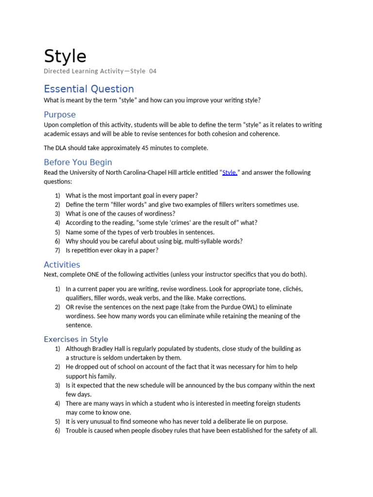 Improve Your Writing Style: A Guide | PDF