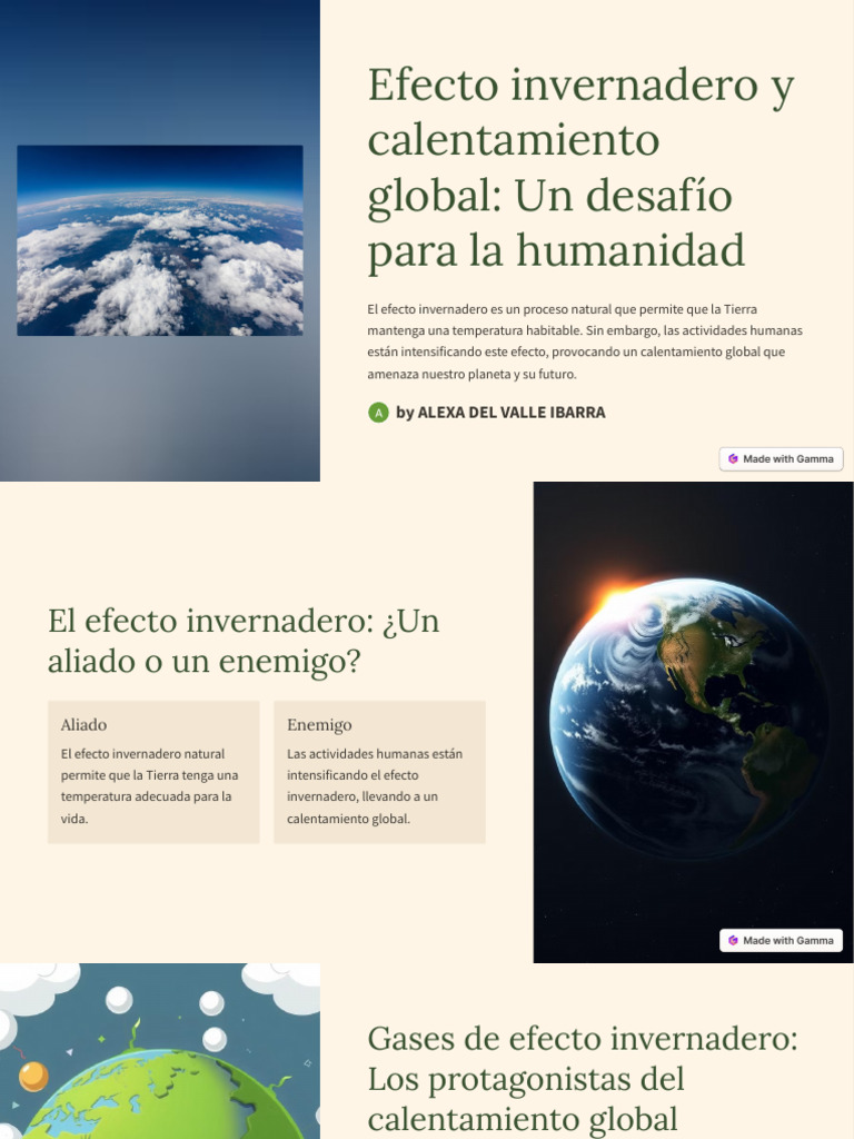 Efecto Invernadero y Calentamiento Global Un Desafio para La Humanidad ...