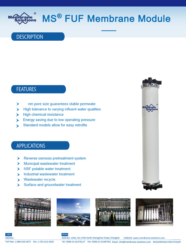 MSFUF1047C-N-HYDRAcap 40 - Membrane Solutions | PDF