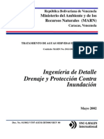 Tratamiento de Aguas Servidas del Río Motatán, Ingeniería de Detalle, Drenaje y Protección Contra Inundación