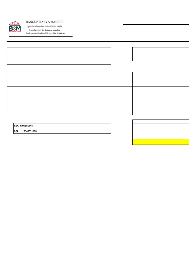 Invoice Proyek Wall Decorative Lantai 16 | PDF