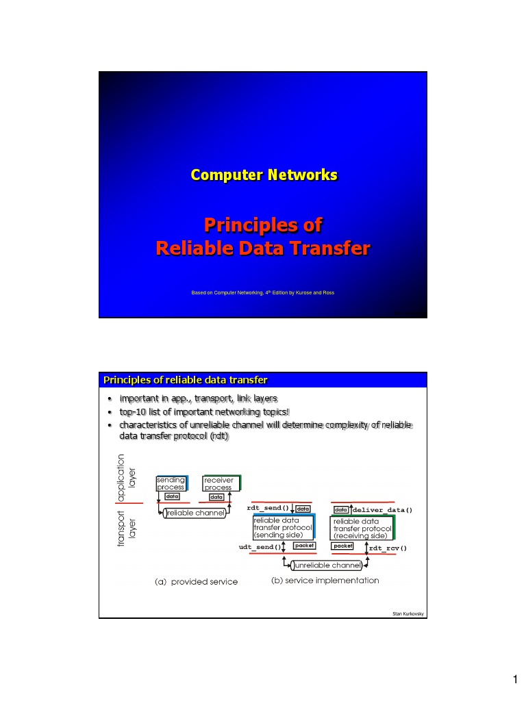 Reliable Data Transfer Protocols Overview | PDF | Transmission Control ...