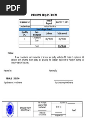 PURCHASE REQUEST FORM