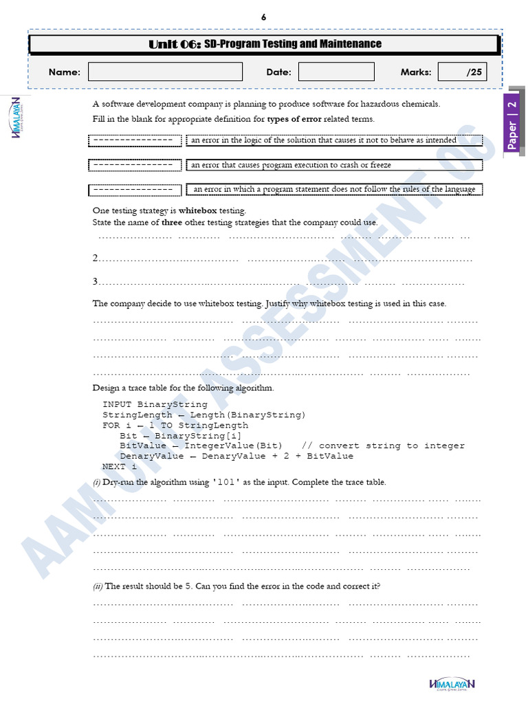 UA06 - Program Testing and Maintenance | PDF
