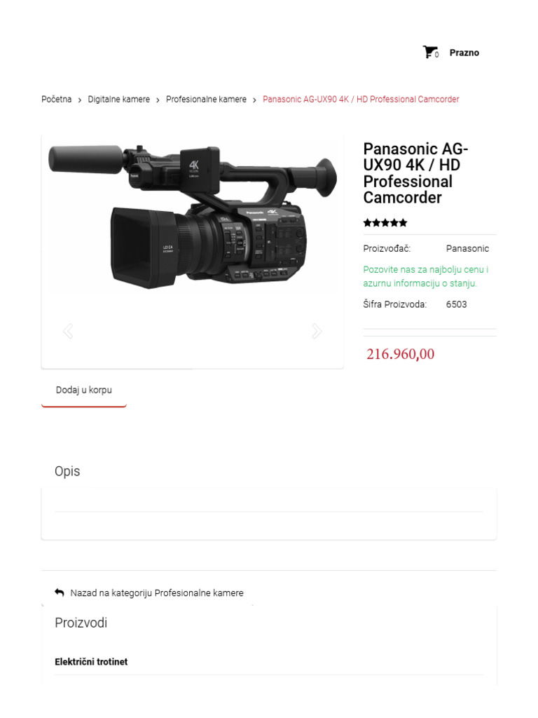 Paraluce Panasonic SYK1595 Per Videocamera AG-UX90 4K HD | Nuovo Originale Giappone - Foto 5