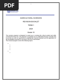 Agricultural Sciences GR 10 Revision Source Term 1