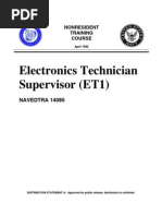 US Navy Course NAVEDTRA 14085 - Electronics Technician Supervisor (ET1)