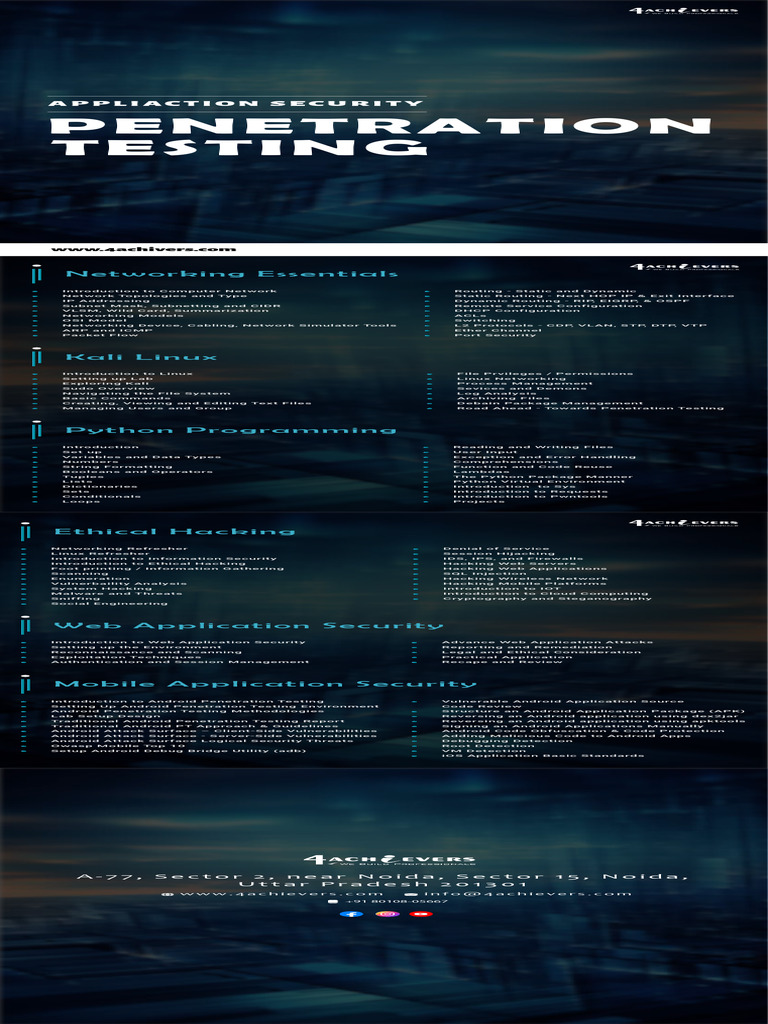 Application Security Penetration Testing | PDF | Computer Network | Ip ...