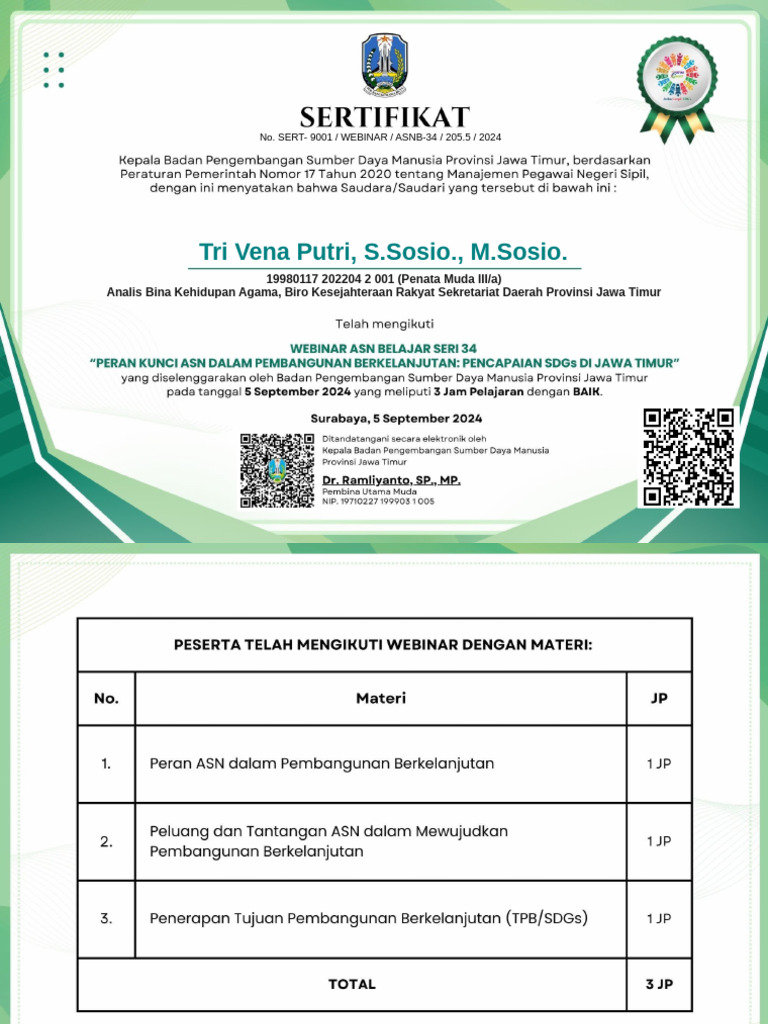 sertifikat webinar ASN | PDF