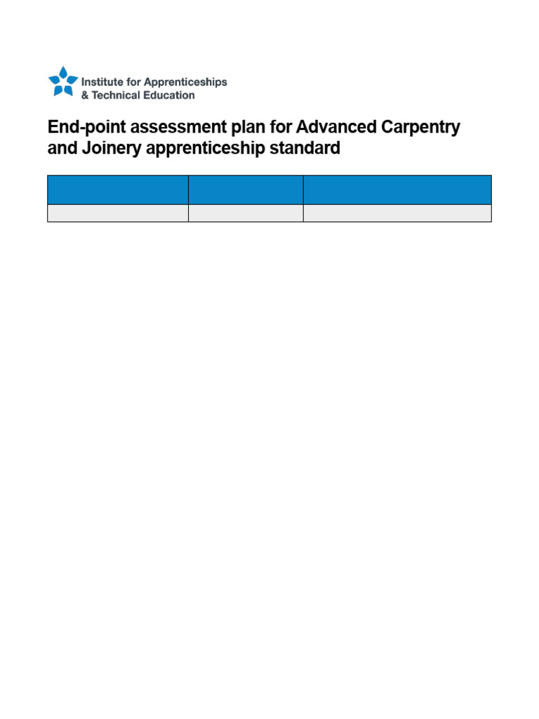 Advanced Carpentry EPA Assessment Guide | PDF | Carpentry | Apprenticeship