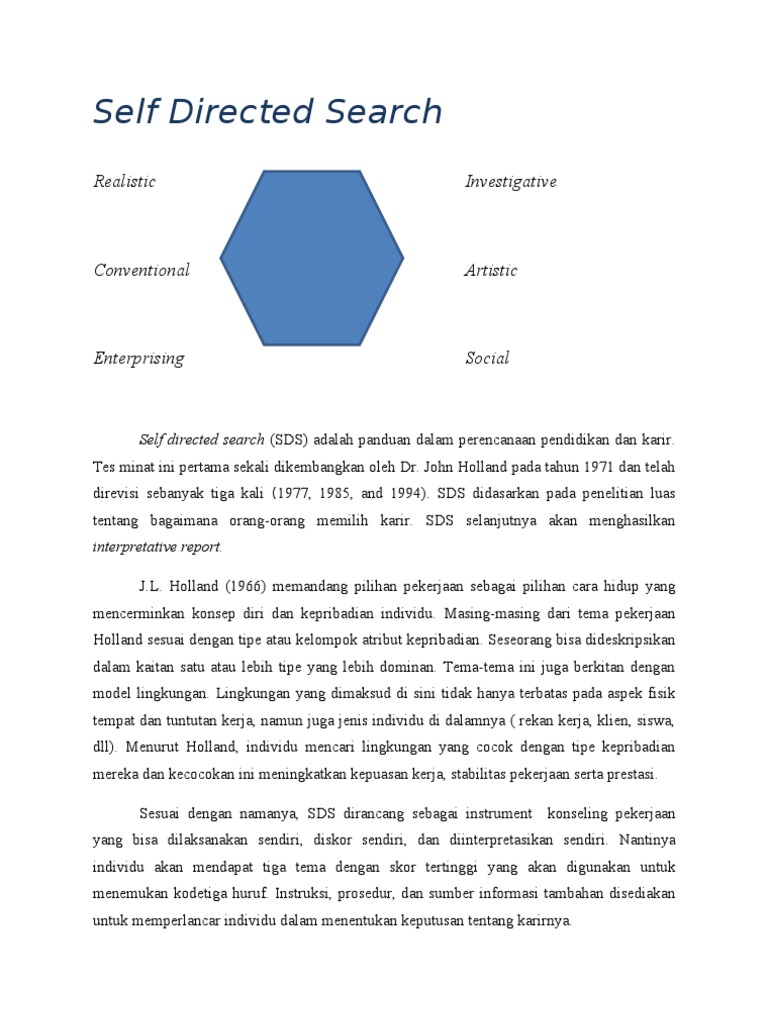 Self Directed Search