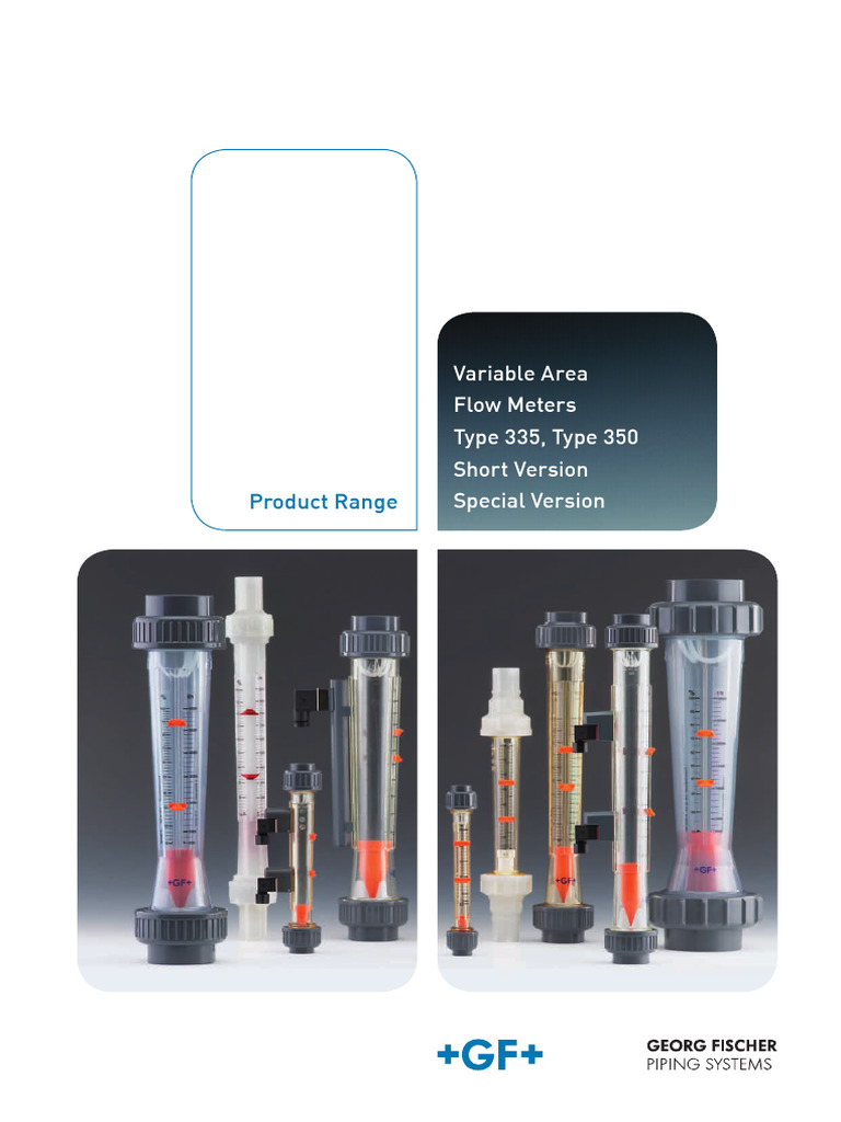 Product Range - Variable Area Flow Meters Type 335-350 | PDF | Flow ...