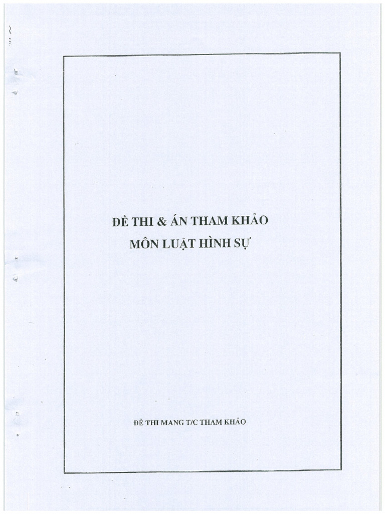 De Thi Tham Khao Mon Hinh Su | PDF