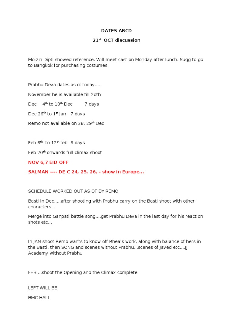 Dates ABCD 21st Oct... | PDF | Language Arts & Discipline