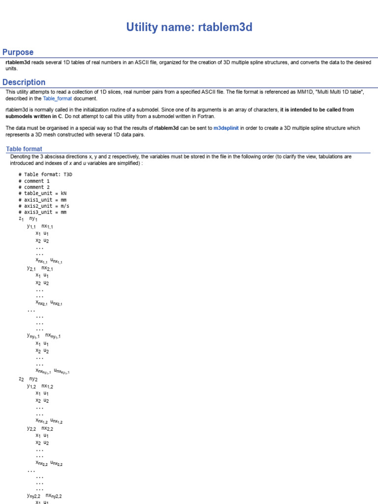 Utility Name: Rtablem3d: Purpose | PDF | String (Computer Science ...