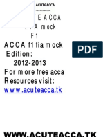 Download Acca f1 Fia Mock 2012-2013  WWWACUTEACCATK by Pakistan Dramas SN78242447 doc pdf