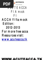 Download Acca f1 Fia Mock 2012-2013  WWWACUTEACCATK by Pakistan Dramas SN78242447 doc pdf
