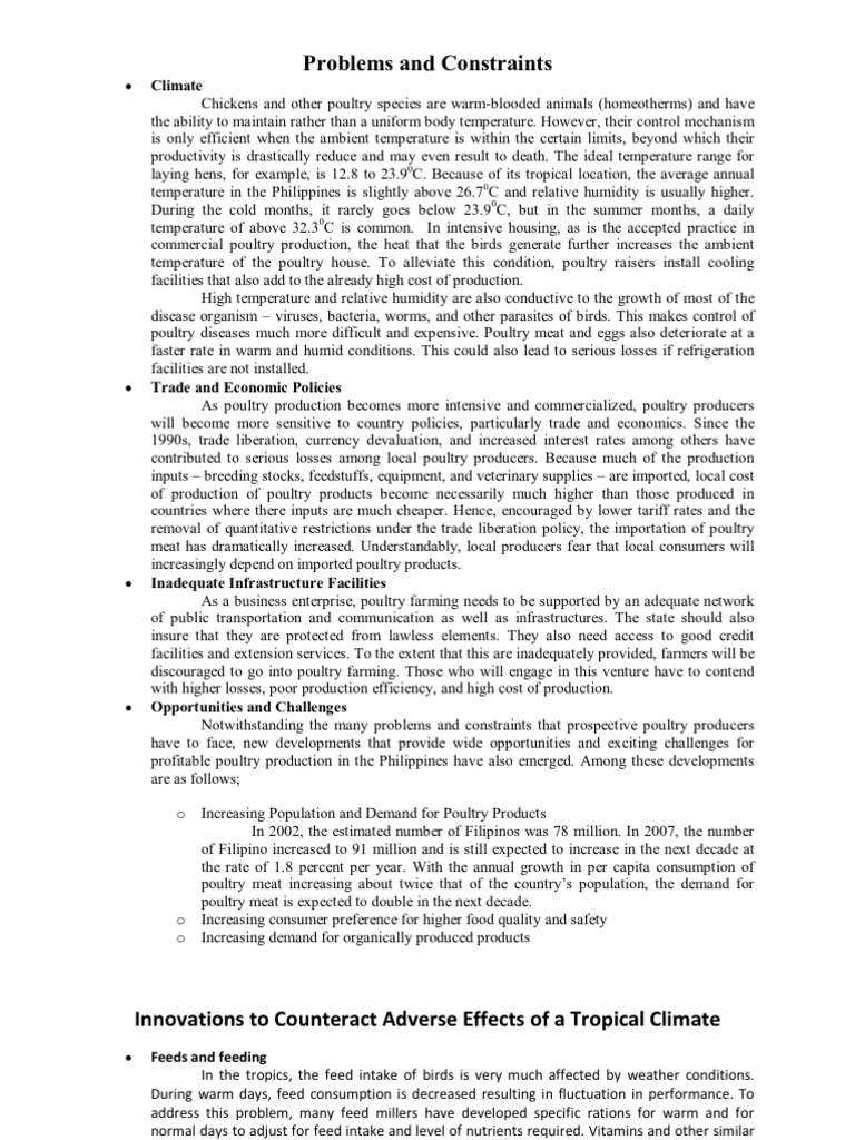 Poultry Farming Challenges and Solutions | PDF | Chicken | Poultry Farming