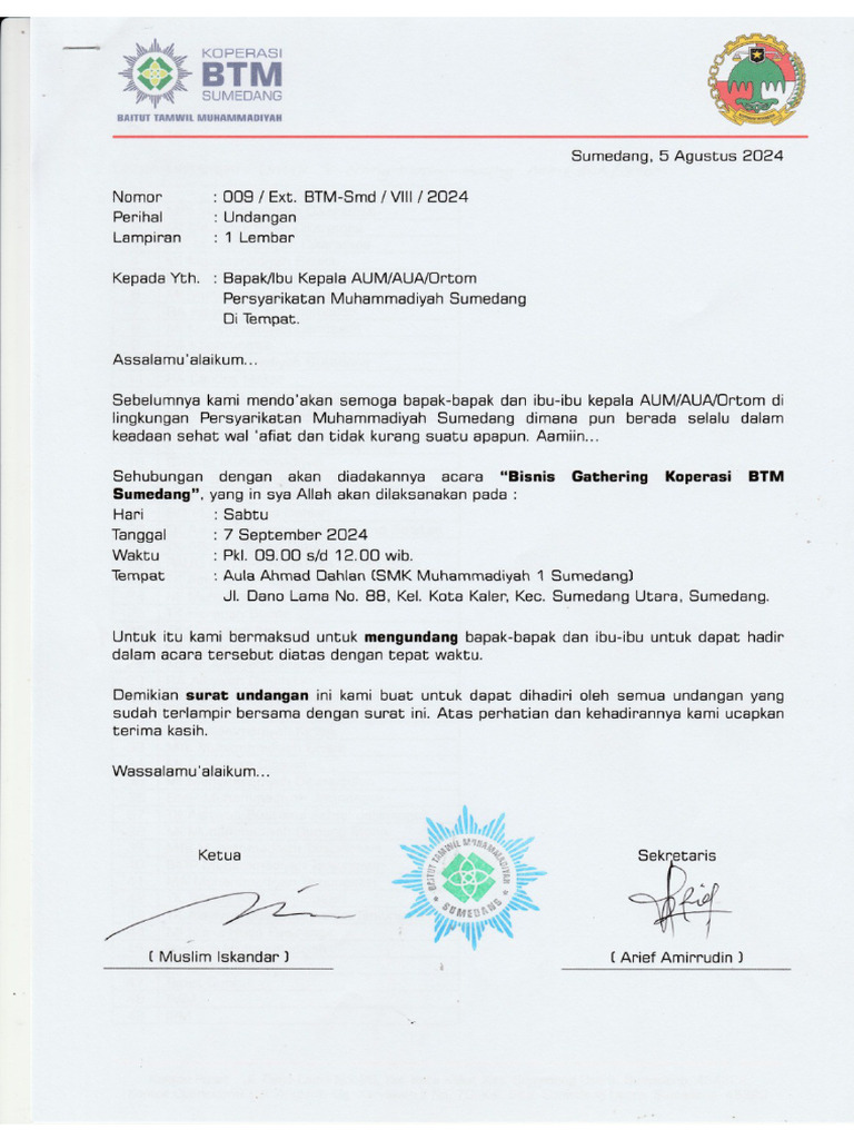 Undangan Gathering AUM | PDF
