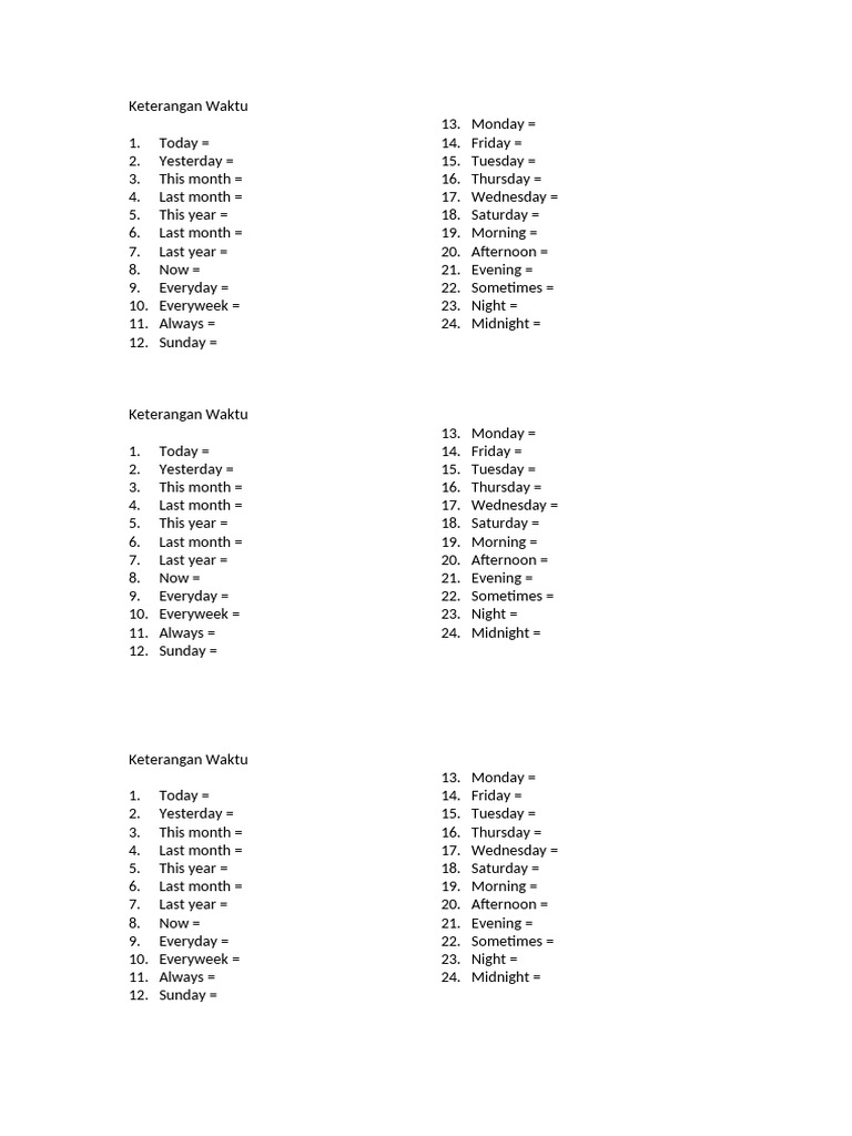 Keterangan Waktu | PDF | Art