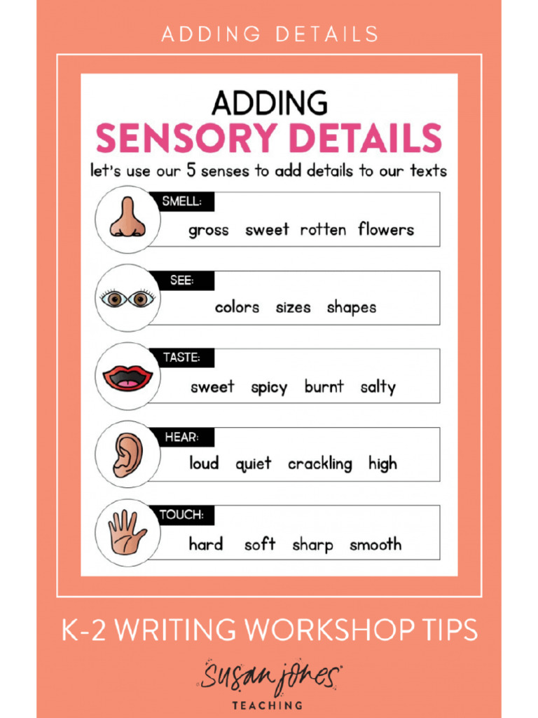 Adding sensory Details to writing | PDF