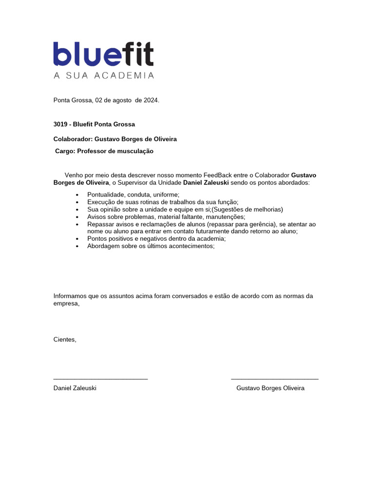 Modelo De Feedback Pdf Carreira E Crescimento Negócios