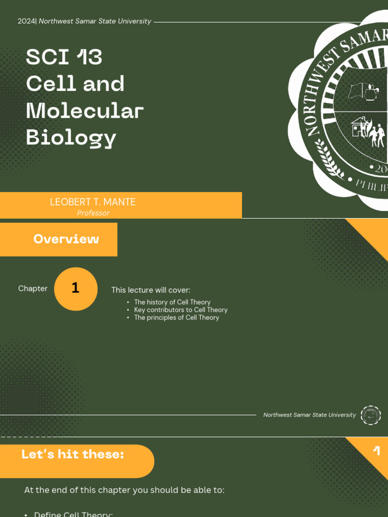 Chapter 1 - Cell and Molecular Biology | PDF | Cell (Biology) | Eukaryotes