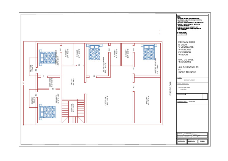 First Floor Plan for Residential Project | PDF
