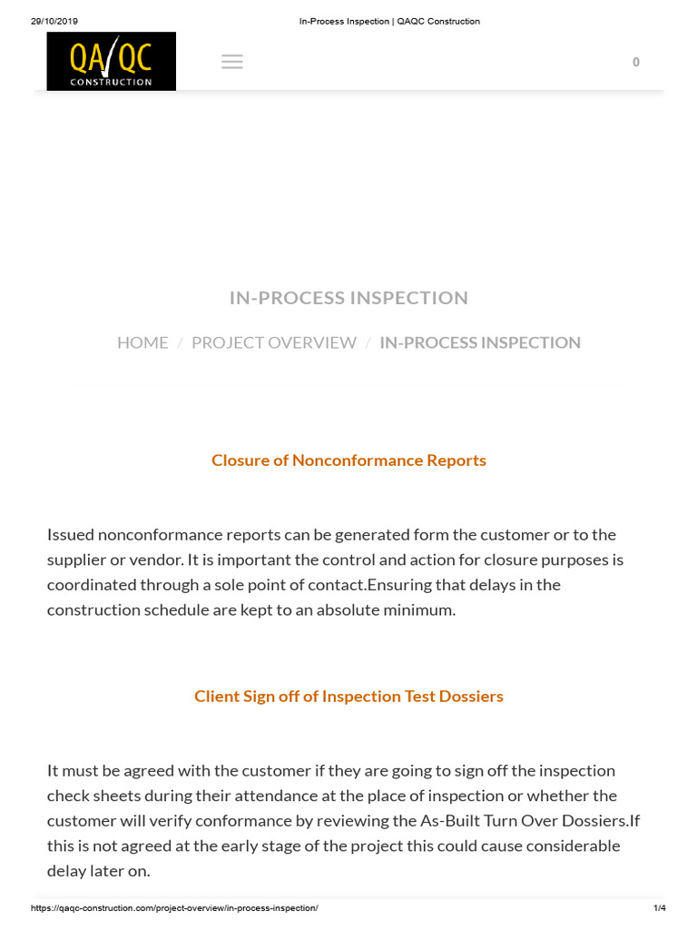In-Process Inspection Guidelines | PDF | Quality Assurance | Customer
